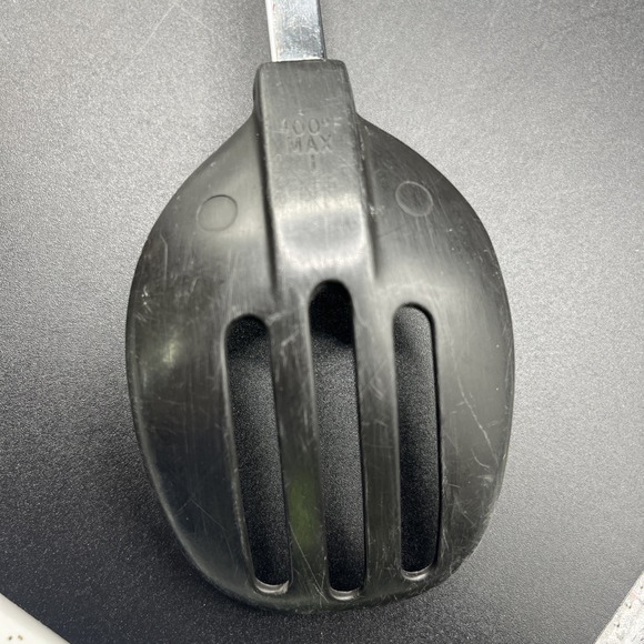 Vtg EKCO Nylon Slotted Spoon Cooking Serving Black‎ Heat Resistant 400° F 12" - Picture 6 of 8